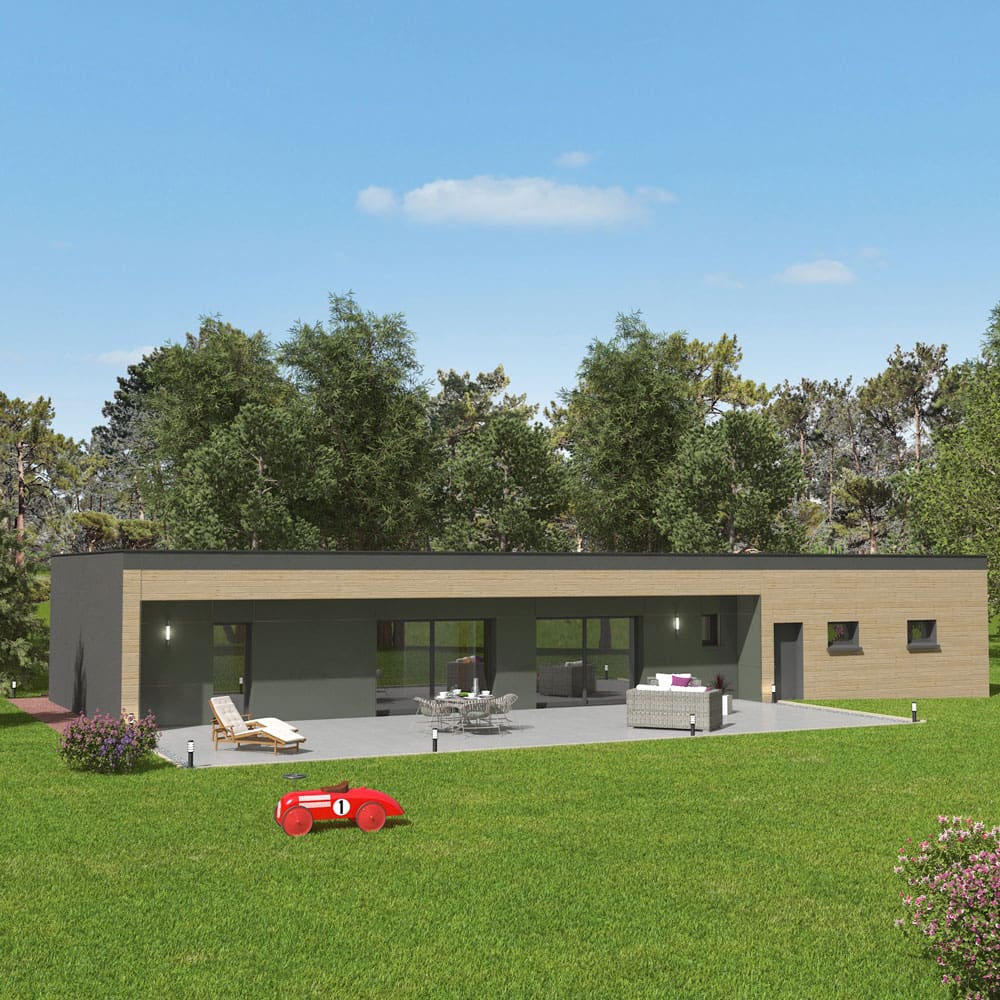 Modèle "Cétoine", maison à ossature bois Esyom Bois